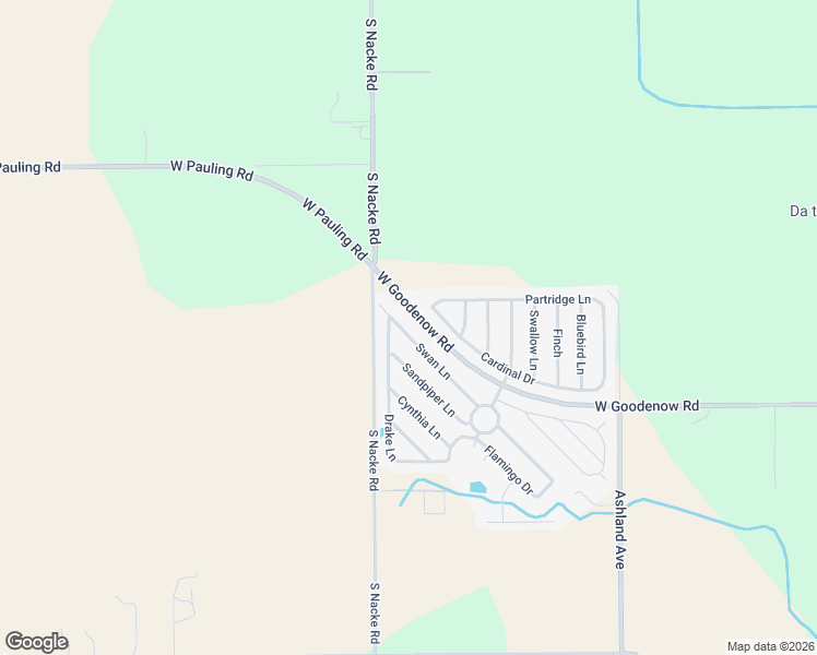 map of restaurants, bars, coffee shops, grocery stores, and more near 54 Swan Lane in Beecher