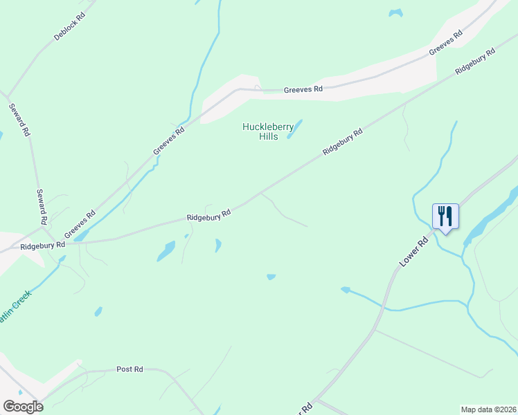 map of restaurants, bars, coffee shops, grocery stores, and more near 1002 Ridgebury Road in New Hampton