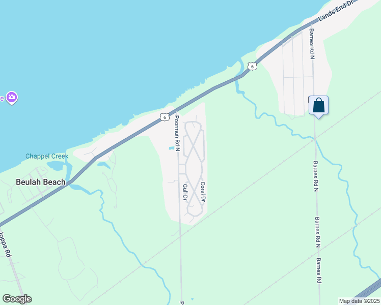 map of restaurants, bars, coffee shops, grocery stores, and more near North Compass Drive in Vermilion