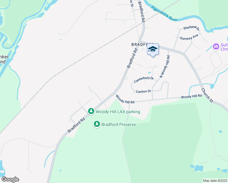 map of restaurants, bars, coffee shops, grocery stores, and more near 246 Westerly Bradford Road in Westerly