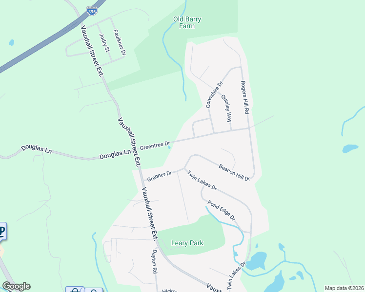map of restaurants, bars, coffee shops, grocery stores, and more near 23 Greentree Drive in Waterford