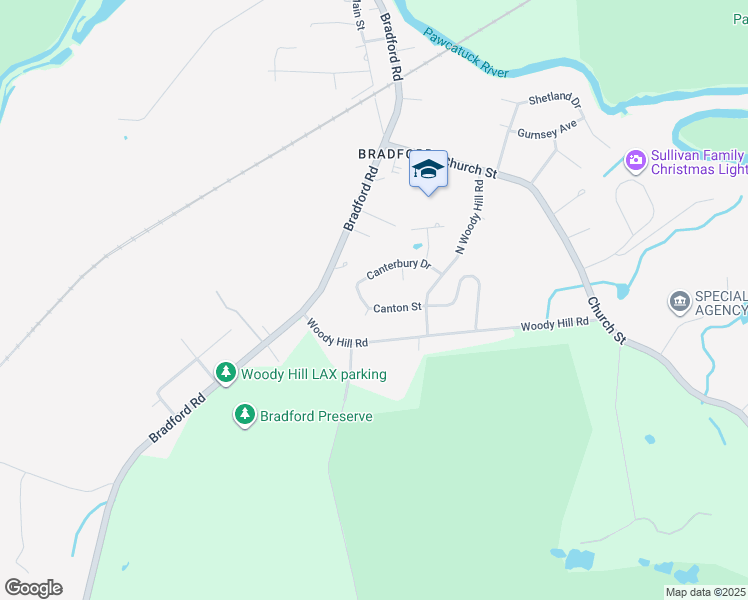 map of restaurants, bars, coffee shops, grocery stores, and more near 11 Canton Street in Westerly