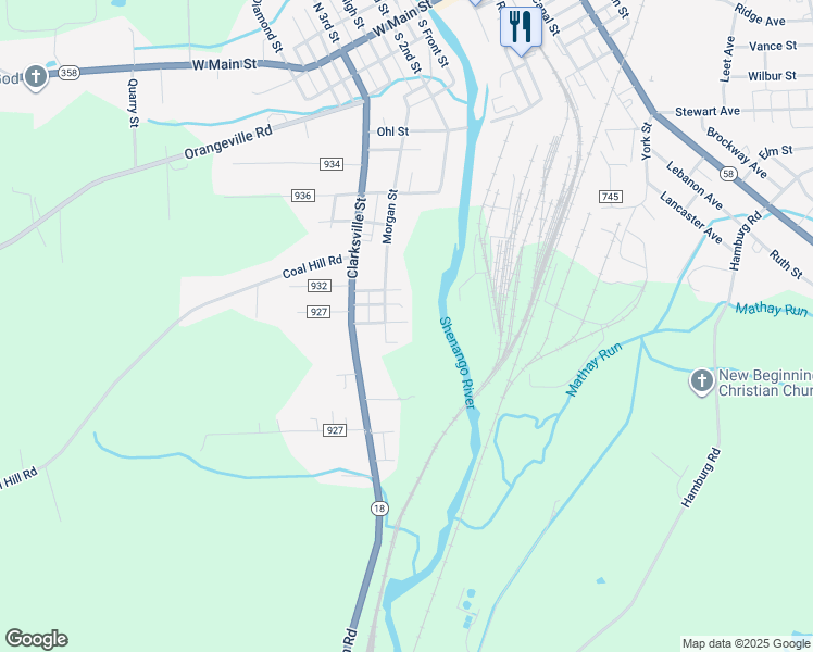 map of restaurants, bars, coffee shops, grocery stores, and more near 114 Morgan Street in Greenville