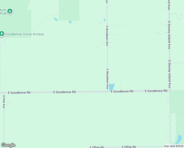 map of restaurants, bars, coffee shops, grocery stores, and more near 27438 South Woodlawn Avenue in Crete