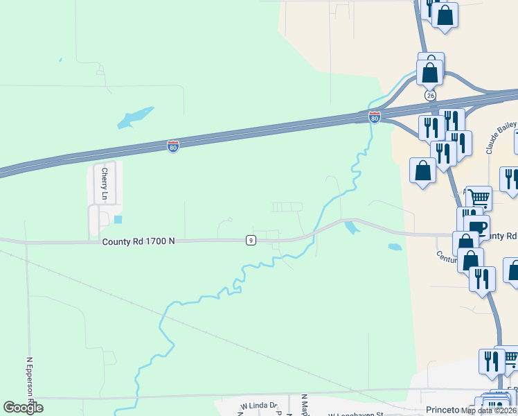 map of restaurants, bars, coffee shops, grocery stores, and more near 924 West Backbone Road in West