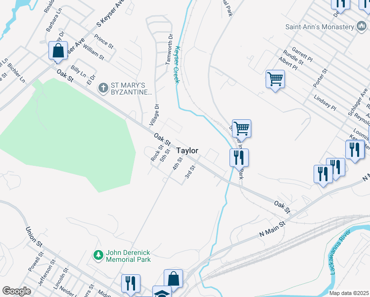 map of restaurants, bars, coffee shops, grocery stores, and more near in Taylor