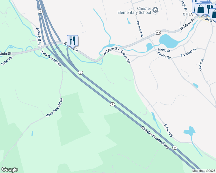 map of restaurants, bars, coffee shops, grocery stores, and more near 3 High Street in Chester