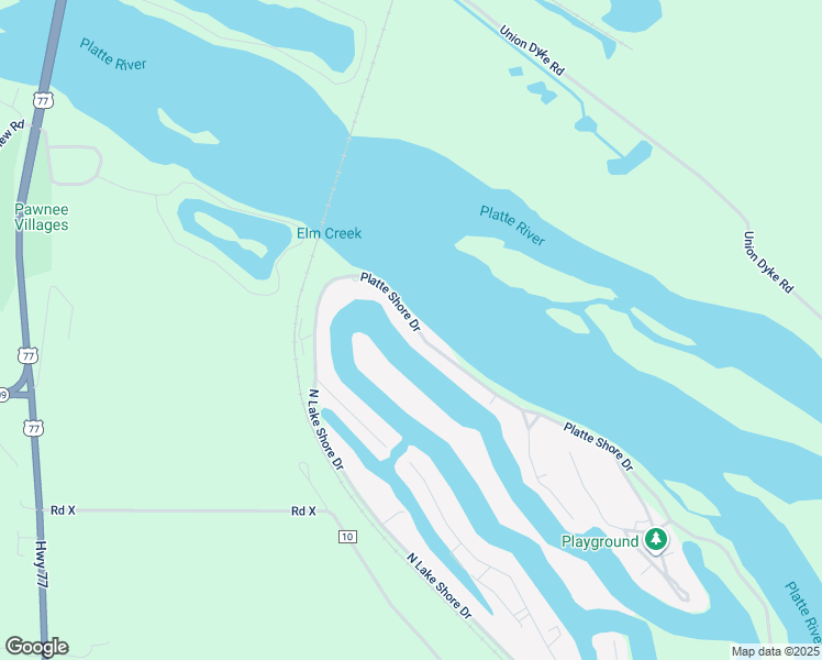 map of restaurants, bars, coffee shops, grocery stores, and more near 980 Platte Shore Drive in Fremont