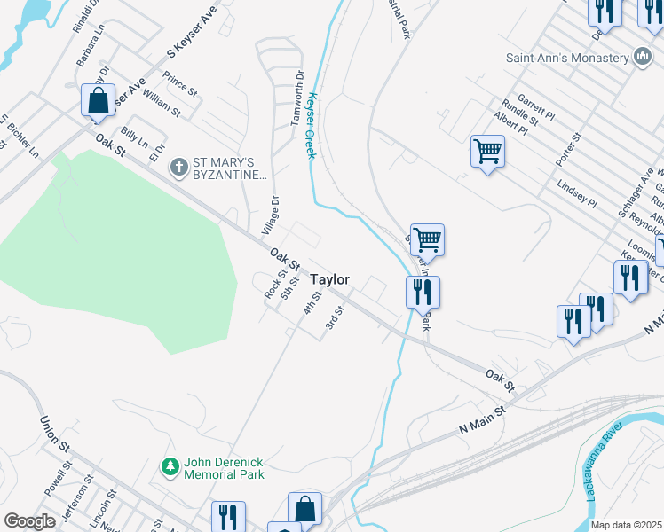 map of restaurants, bars, coffee shops, grocery stores, and more near in Taylor