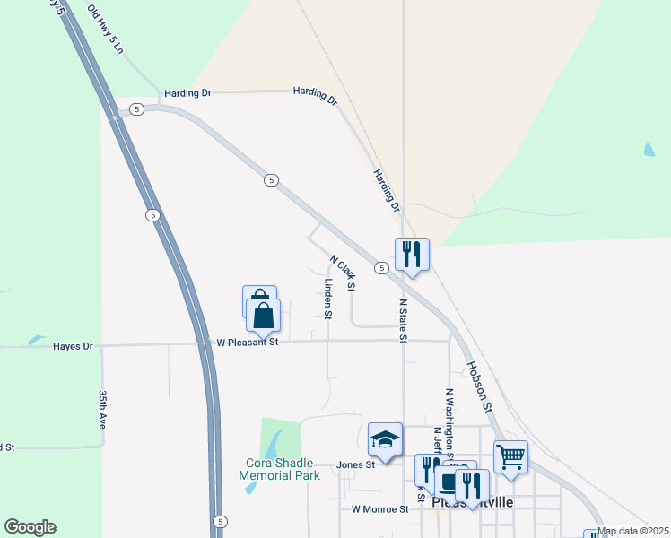 map of restaurants, bars, coffee shops, grocery stores, and more near 910 Linden Street in Pleasantville