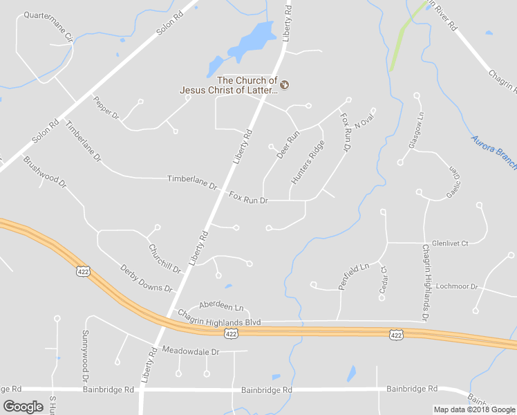 map of restaurants, bars, coffee shops, grocery stores, and more near 37150 Fox Run Drive in Solon