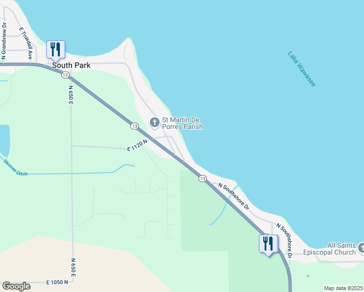 map of restaurants, bars, coffee shops, grocery stores, and more near 11072 Ideal Beach Drive in Syracuse