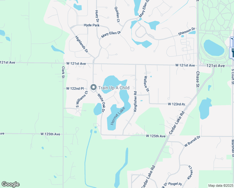 map of restaurants, bars, coffee shops, grocery stores, and more near 4109 Hermits Lane in Crown Point