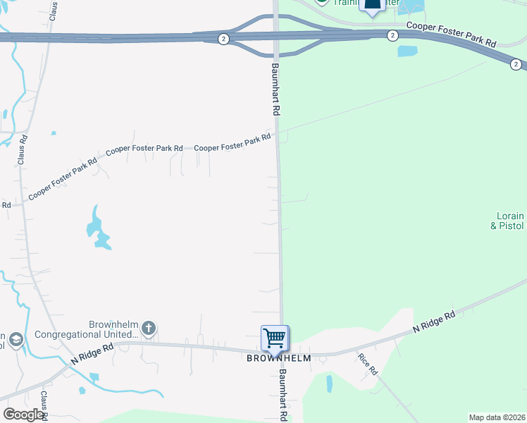 map of restaurants, bars, coffee shops, grocery stores, and more near 1990 Baumhart Road in Vermilion