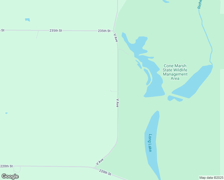 map of restaurants, bars, coffee shops, grocery stores, and more near 23085 V Avenue in Conesville