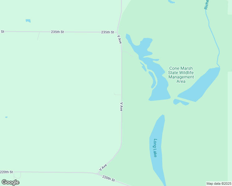 map of restaurants, bars, coffee shops, grocery stores, and more near 23085 V Avenue in Conesville