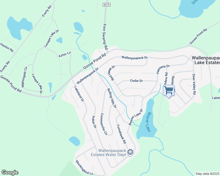 map of restaurants, bars, coffee shops, grocery stores, and more near 1066 Rolling Hills Drive in Lake Ariel