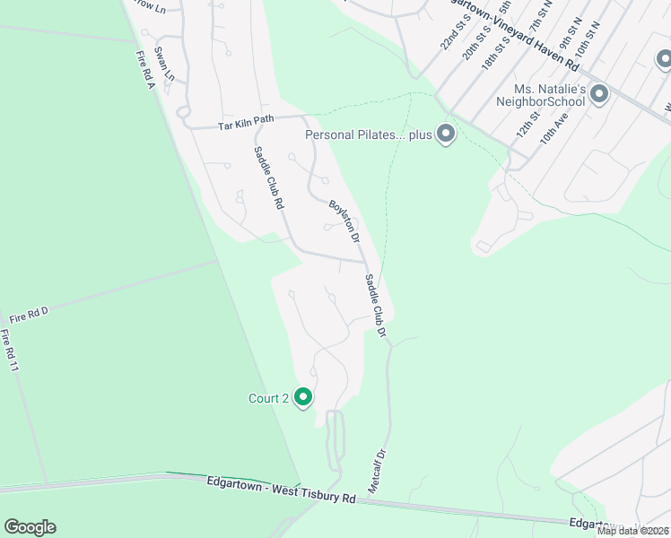 map of restaurants, bars, coffee shops, grocery stores, and more near 22 Bold Meadow Lane in Edgartown