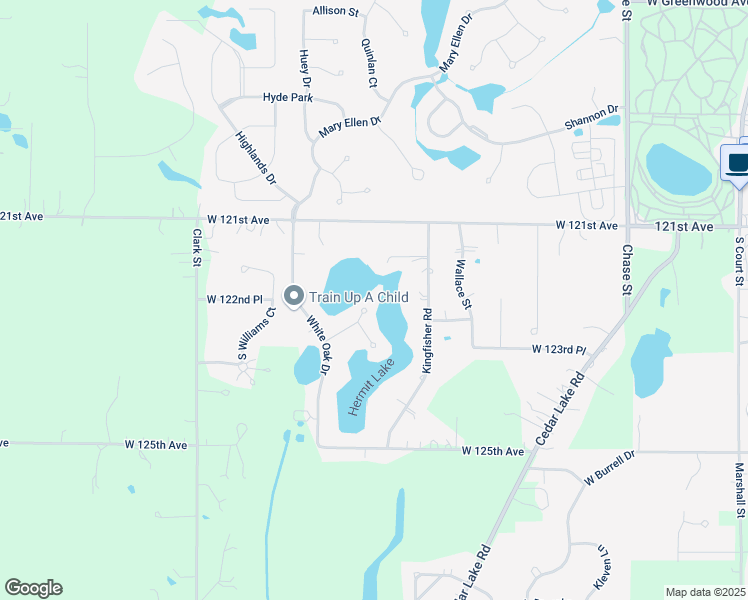 map of restaurants, bars, coffee shops, grocery stores, and more near 4109 Hermits Ln in Crown Point