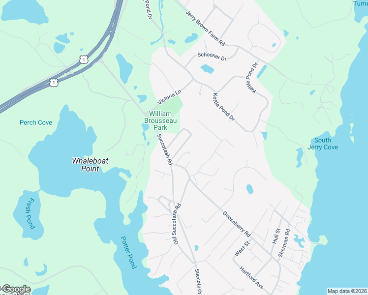 map of restaurants, bars, coffee shops, grocery stores, and more near 30 Gooseberry Road in South Kingstown
