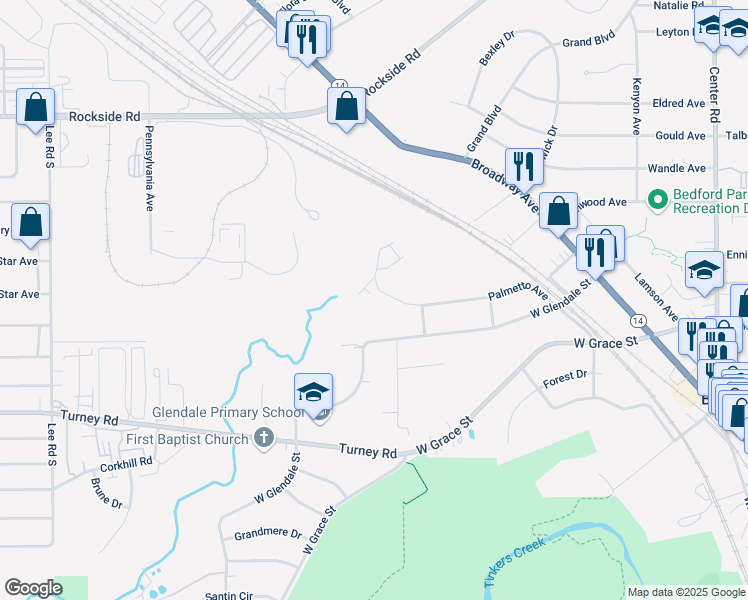 map of restaurants, bars, coffee shops, grocery stores, and more near 208 Regina Drive in Bedford