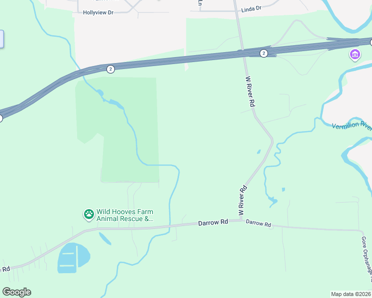 map of restaurants, bars, coffee shops, grocery stores, and more near Darrow Road in Vermilion