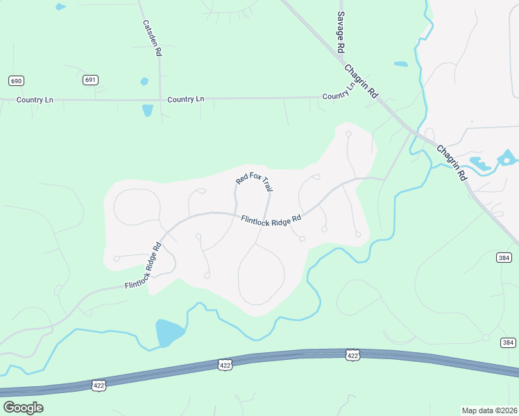 map of restaurants, bars, coffee shops, grocery stores, and more near 17370 Red Fox Trail in Chagrin Falls