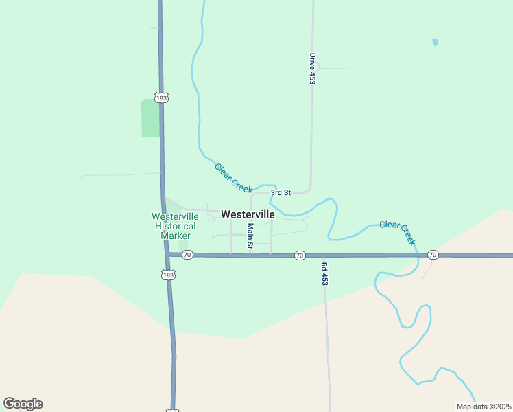 map of restaurants, bars, coffee shops, grocery stores, and more near Second Street in Westerville