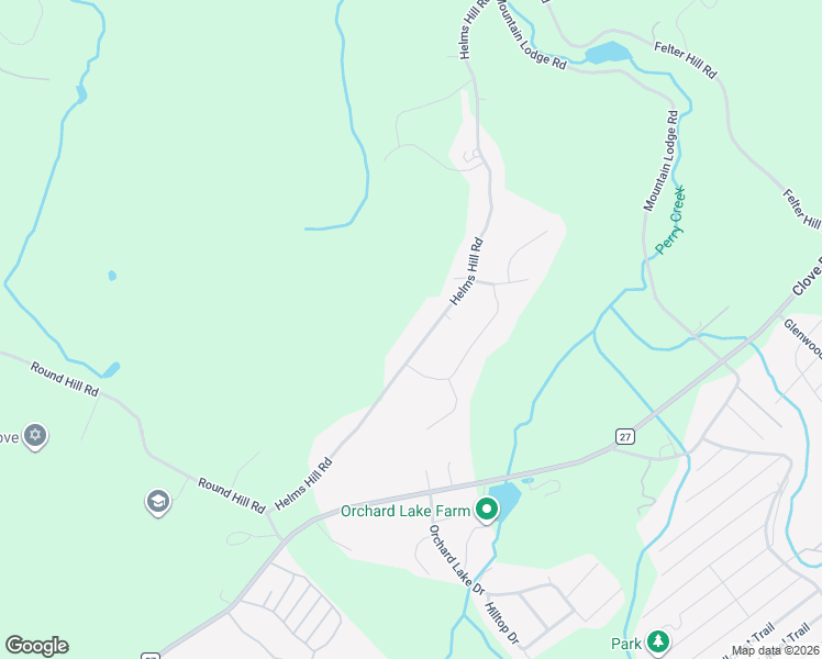 map of restaurants, bars, coffee shops, grocery stores, and more near 49 Helms Hill Road in Washingtonville