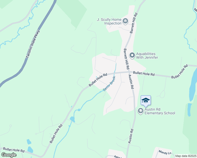 map of restaurants, bars, coffee shops, grocery stores, and more near 257 Bullet Hole Road in Mahopac