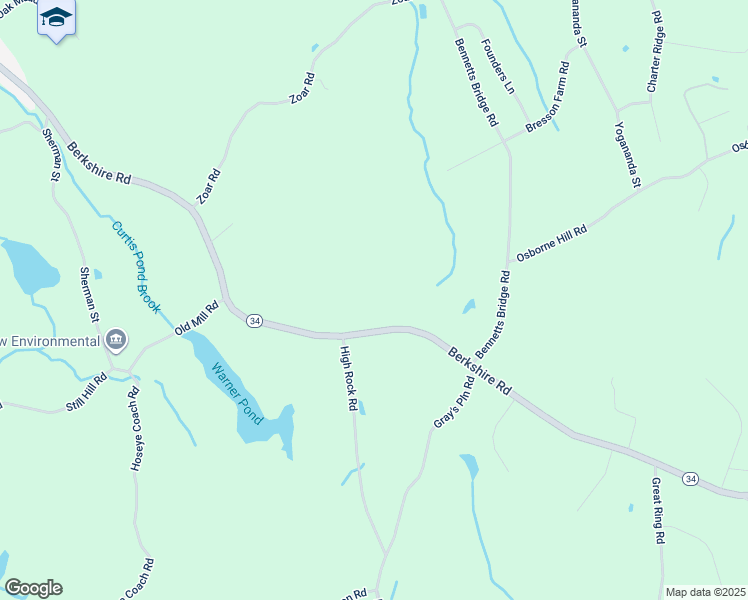 map of restaurants, bars, coffee shops, grocery stores, and more near 151 Berkshire Road in Newtown