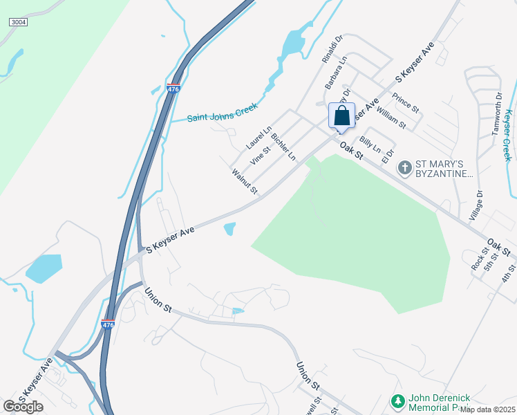 map of restaurants, bars, coffee shops, grocery stores, and more near 96 South Keyser Avenue in Taylor