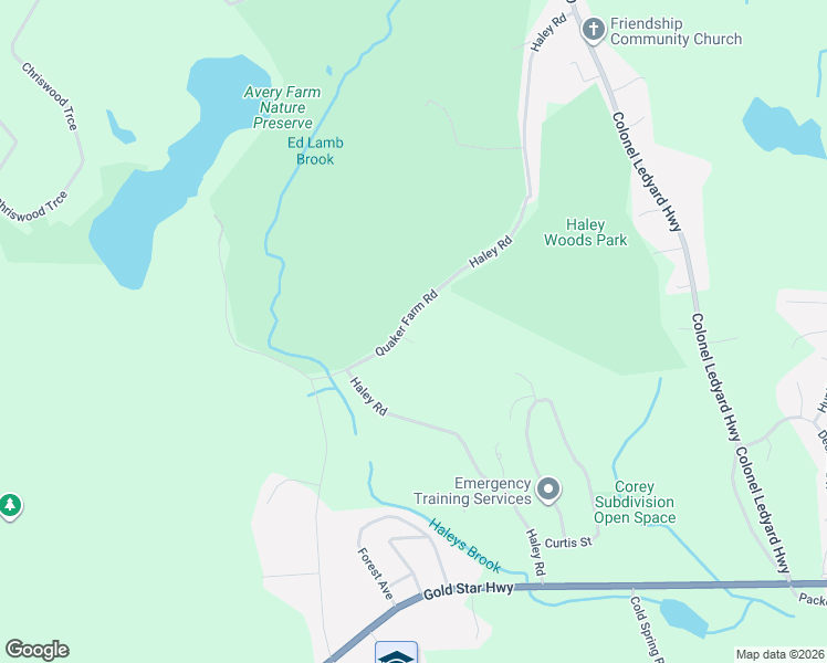 map of restaurants, bars, coffee shops, grocery stores, and more near 121 Quaker Farm Road in Groton