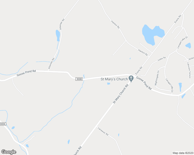 map of restaurants, bars, coffee shops, grocery stores, and more near Goose Pond Road in Lake Ariel