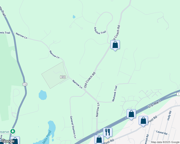 map of restaurants, bars, coffee shops, grocery stores, and more near 34 Old Coach Road in Charlestown