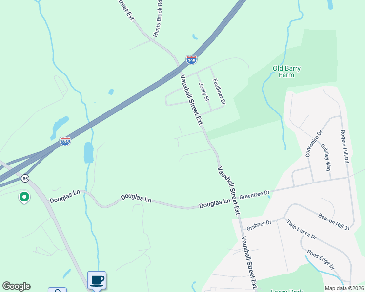 map of restaurants, bars, coffee shops, grocery stores, and more near 10 White Oak Lane in Waterford