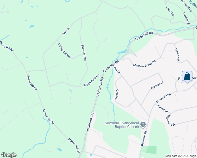 map of restaurants, bars, coffee shops, grocery stores, and more near 162 Great Hill Road in Oxford