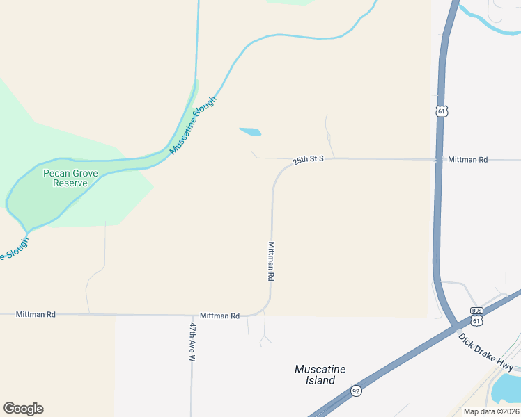 map of restaurants, bars, coffee shops, grocery stores, and more near 3300 25th Street South in Muscatine