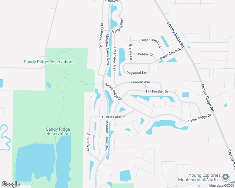map of restaurants, bars, coffee shops, grocery stores, and more near 37280 Sandy Ridge Drive in North Ridgeville