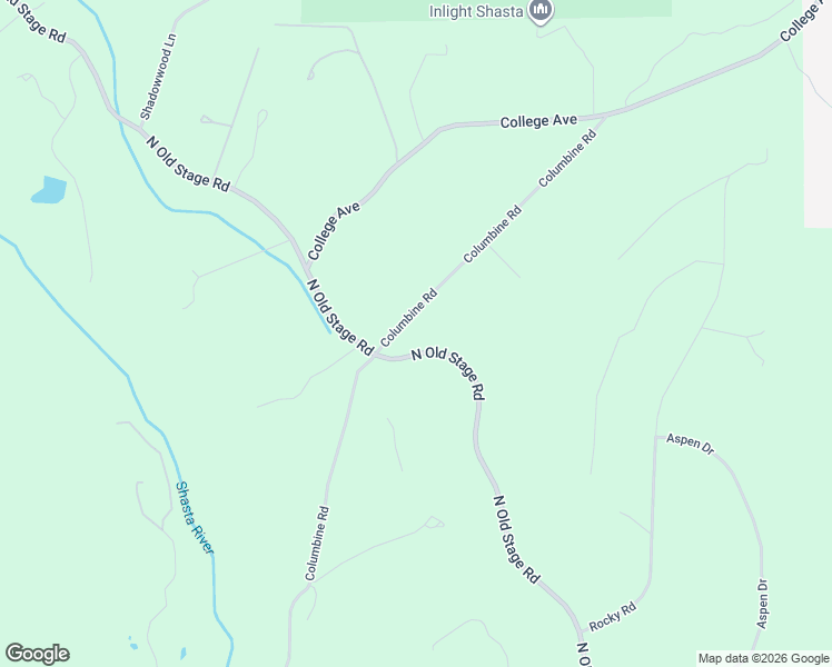 map of restaurants, bars, coffee shops, grocery stores, and more near 9116 North Old Stage Road in Weed