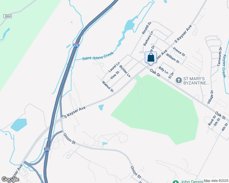 map of restaurants, bars, coffee shops, grocery stores, and more near 96 South Keyser Avenue in Taylor