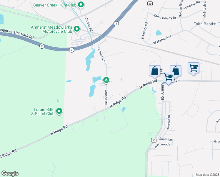 map of restaurants, bars, coffee shops, grocery stores, and more near 255 Crosse Road in Amherst