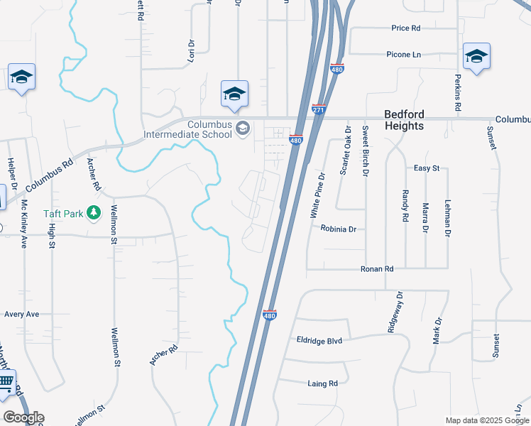 map of restaurants, bars, coffee shops, grocery stores, and more near 5999 Bear Creek Drive in Bedford
