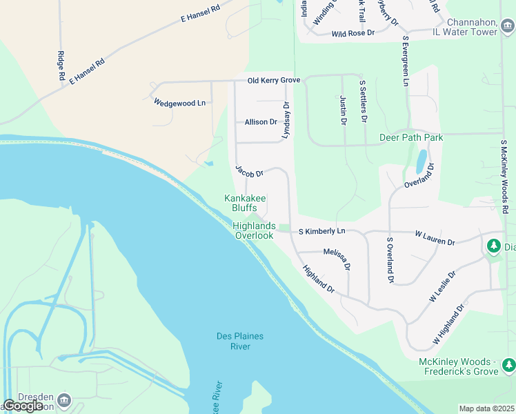 map of restaurants, bars, coffee shops, grocery stores, and more near 26620 Samantha Court in Channahon