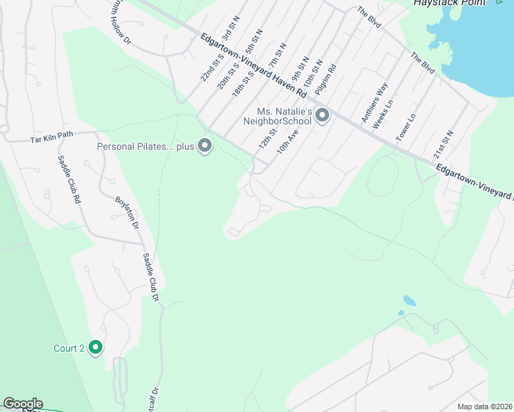 map of restaurants, bars, coffee shops, grocery stores, and more near 23 Morgan Way in Edgartown