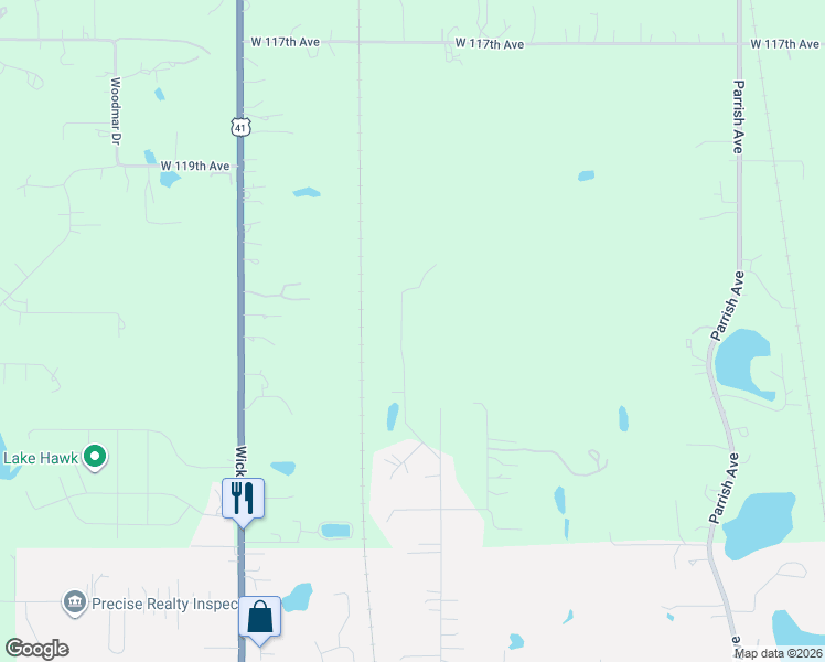 map of restaurants, bars, coffee shops, grocery stores, and more near 12005 McCook Street in Cedar Lake
