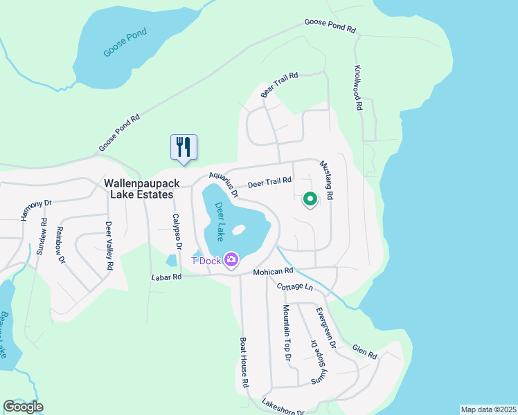 map of restaurants, bars, coffee shops, grocery stores, and more near 1114 Aquarius Drive in Lake Ariel