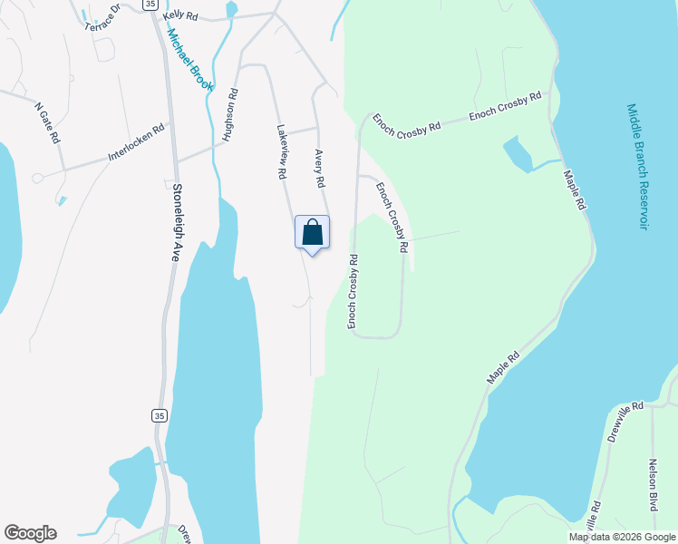 map of restaurants, bars, coffee shops, grocery stores, and more near 88 Enoch Crosby Road in Brewster