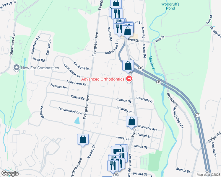map of restaurants, bars, coffee shops, grocery stores, and more near 136 Pelham Avenue in Hamden