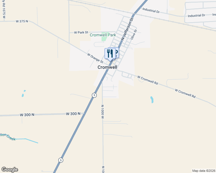 map of restaurants, bars, coffee shops, grocery stores, and more near 103 Holiday Lane in Cromwell